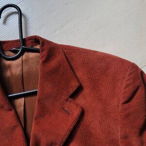 FUSARO Corduroy Blazer ITALY 50 =US 40R~41R Men's Sports Coat💯Cotton Jacket Red